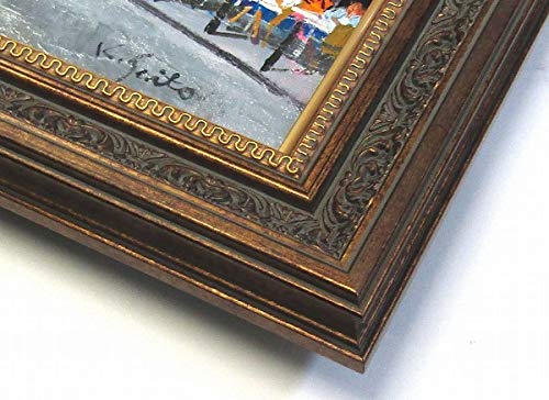 Amazon.co.jp: 斉藤要『塔の見える街角(F4号)』油彩画 風景画